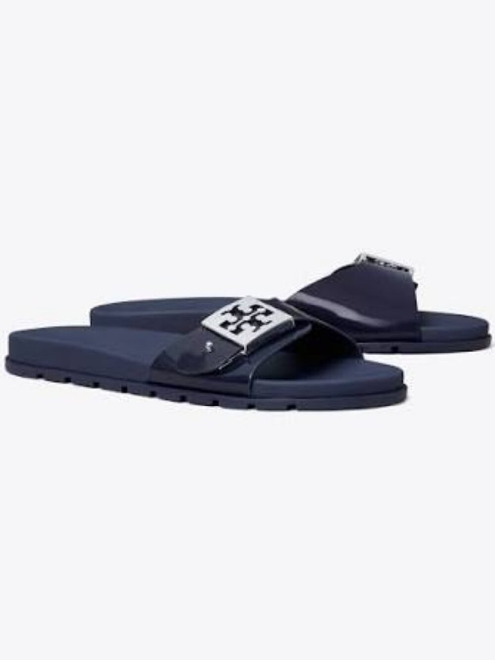 NIB  Tory Burch Buckle Slide Sandal new NAVY